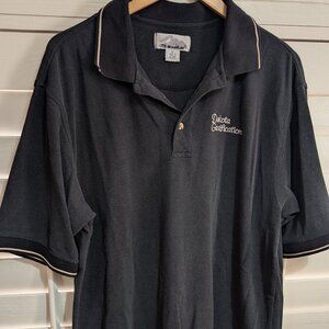 Vintage Dakota Gasification Tri-Mountain XL Faded Black Men's Polo